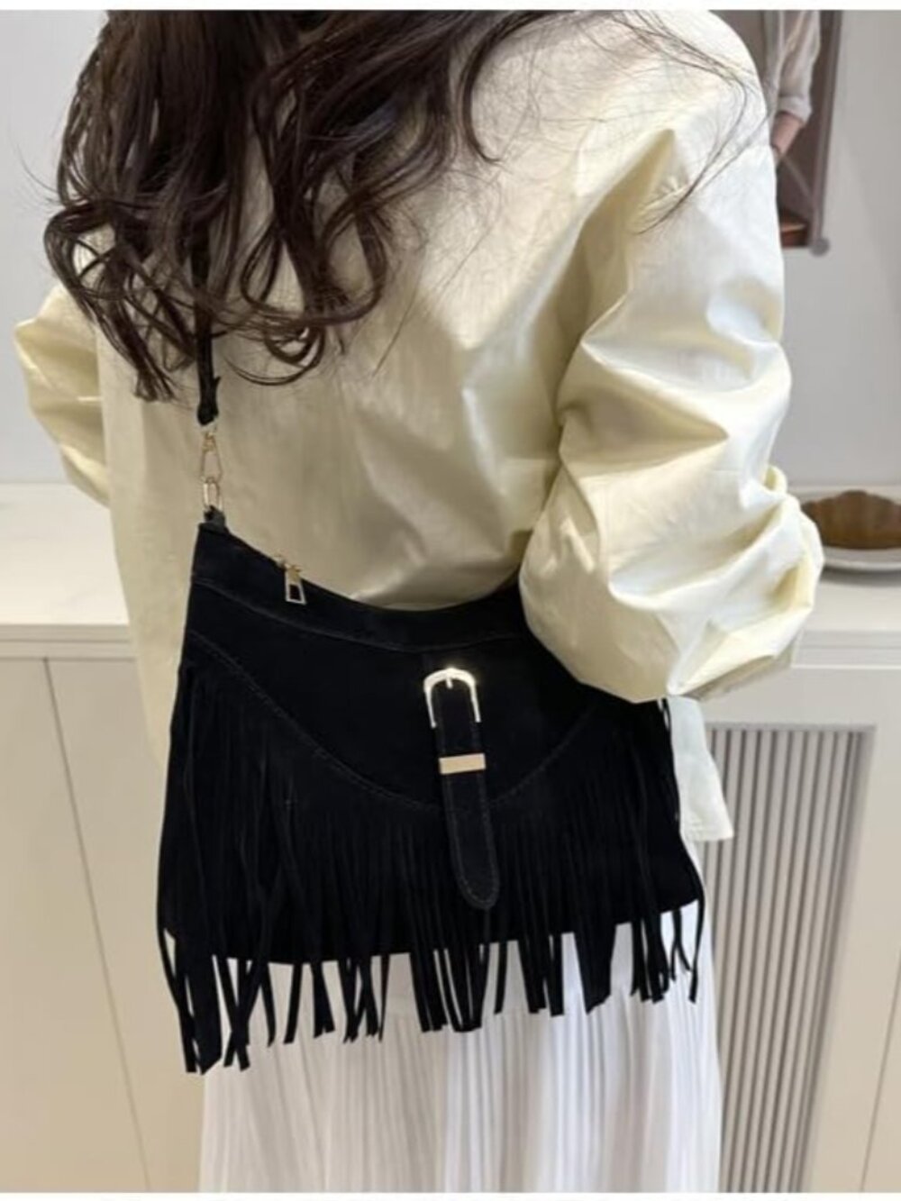 Western Purses For Women,Small Fringe Crossbody Bag With Wrist Strap Mini Hipppi - Picture 3 of 8